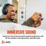 HP Poly Voyager Surround 80 UC Wireless Over-Ear Headphones - Image 7