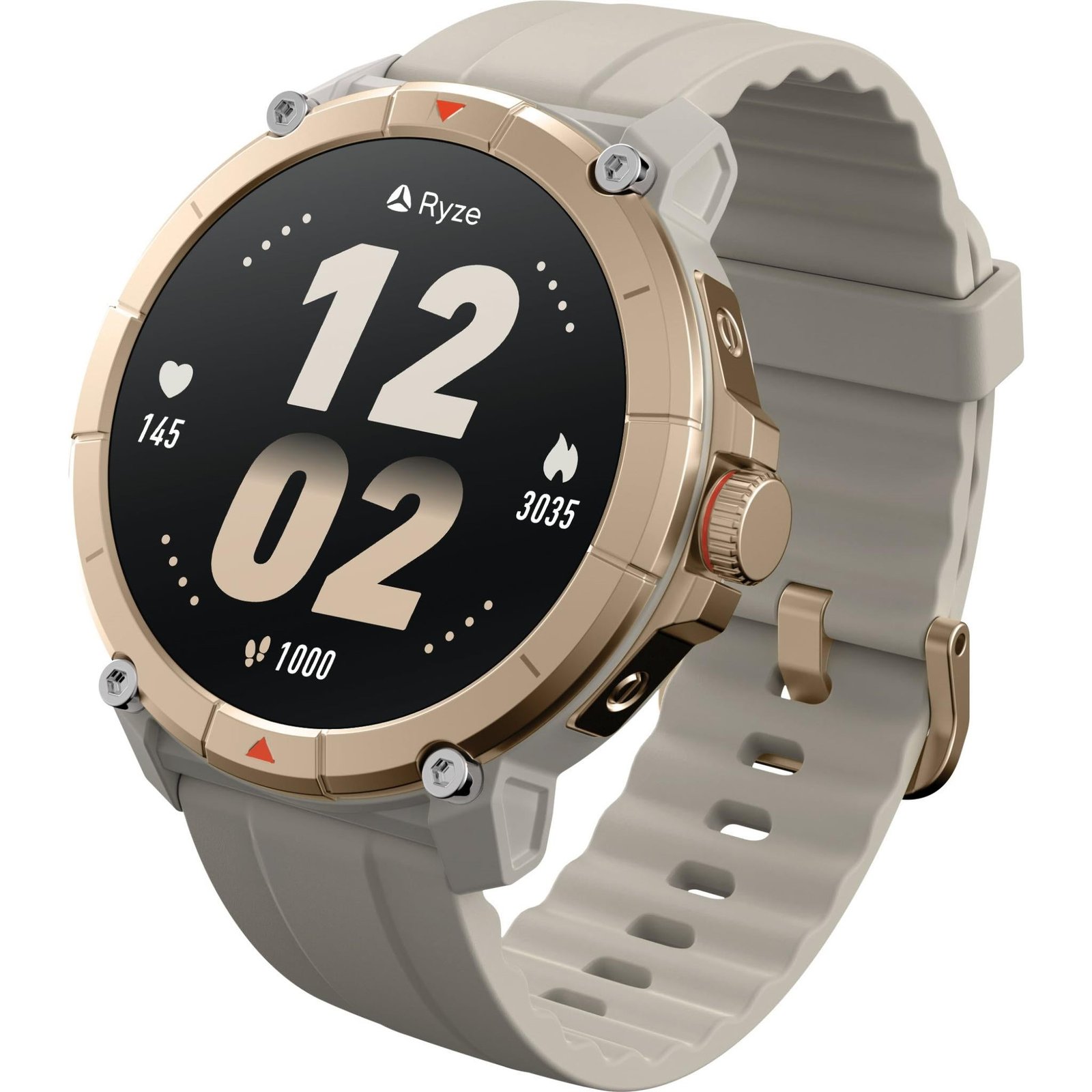 678229-Product-0-I-638439802805323870_ad5a3dd5-de25-45d7-ba95-9b0a3550e2fa.jpg Ryze Trek Smart Watch GPS (Sand/White) - Image 1