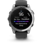 Garmin fenix® E 47mm Stainless Steel with Black Band - Image 9