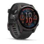 Garmin fenix® 8 43mm AMOLED Sapphire Edition Carbon Grey Titanium with Pebble Grey Band - Image 2