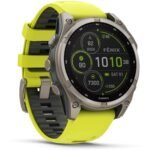 Garmin fenix® 8 47mm SOLAR Sapphire Edition Bare Titanium with Amp Yellow + Graphite Band - Image 2