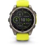 Garmin fenix® 8 47mm SOLAR Sapphire Edition Bare Titanium with Amp Yellow + Graphite Band - Image 3