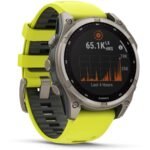 Garmin fenix® 8 47mm SOLAR Sapphire Edition Bare Titanium with Amp Yellow + Graphite Band - Image 8