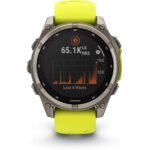 Garmin fenix® 8 47mm SOLAR Sapphire Edition Bare Titanium with Amp Yellow + Graphite Band - Image 9