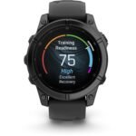 Garmin fenix® E 47mm Slate Grey Steel with Black Band - Image 6
