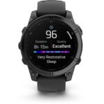 Garmin fenix® E 47mm Slate Grey Steel with Black Band - Image 9