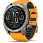 Garmin fenix® 8 51mm AMOLED Sapphire Edition Titanium with Spark Orange + Graphite Band