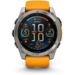 Garmin fenix® 8 51mm AMOLED Sapphire Edition Titanium with Spark Orange + Graphite Band - Image 3