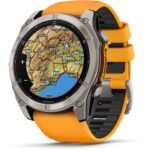 Garmin fenix® 8 51mm AMOLED Sapphire Edition Titanium with Spark Orange + Graphite Band - Image 4