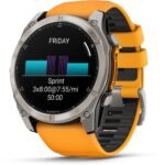 Garmin fenix® 8 51mm AMOLED Sapphire Edition Titanium with Spark Orange + Graphite Band - Image 7