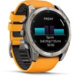 Garmin fenix® 8 51mm AMOLED Sapphire Edition Titanium with Spark Orange + Graphite Band - Image 8