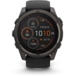Garmin fenix® 8 51mm SOLAR Sapphire Edition Carbon Grey Titanium with Black + Pebble Grey Band - Image 3