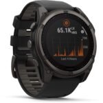 Garmin fenix® 8 51mm SOLAR Sapphire Edition Carbon Grey Titanium with Black + Pebble Grey Band - Image 4