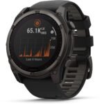 Garmin fenix® 8 51mm SOLAR Sapphire Edition Carbon Grey Titanium with Black + Pebble Grey Band - Image 5