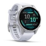 Garmin fenix® 8 43mm AMOLED Glass Bare Stainless Steel with Whitestone Band - Image 2