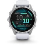 Garmin fenix® 8 43mm AMOLED Glass Bare Stainless Steel with Whitestone Band - Image 3