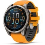 Garmin fenix® 8 47mm AMOLED Sapphire Edition Titanium with Spark Orange + Graphite Band