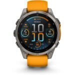 Garmin fenix® 8 47mm AMOLED Sapphire Edition Titanium with Spark Orange + Graphite Band - Image 3