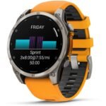 Garmin fenix® 8 47mm AMOLED Sapphire Edition Titanium with Spark Orange + Graphite Band - Image 7