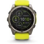 Garmin fenix® 8 51mm SOLAR Sapphire Edition Bare Titanium with Amp Yellow + Graphite Band - Image 3