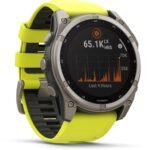 Garmin fenix® 8 51mm SOLAR Sapphire Edition Bare Titanium with Amp Yellow + Graphite Band - Image 5