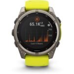 Garmin fenix® 8 51mm SOLAR Sapphire Edition Bare Titanium with Amp Yellow + Graphite Band - Image 6