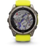 Garmin fenix® 8 51mm SOLAR Sapphire Edition Bare Titanium with Amp Yellow + Graphite Band - Image 9