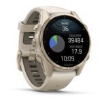 Garmin fenix® 8 43mm AMOLED Saphire Edition Soft Gold with Fog Grey Band - Image 5