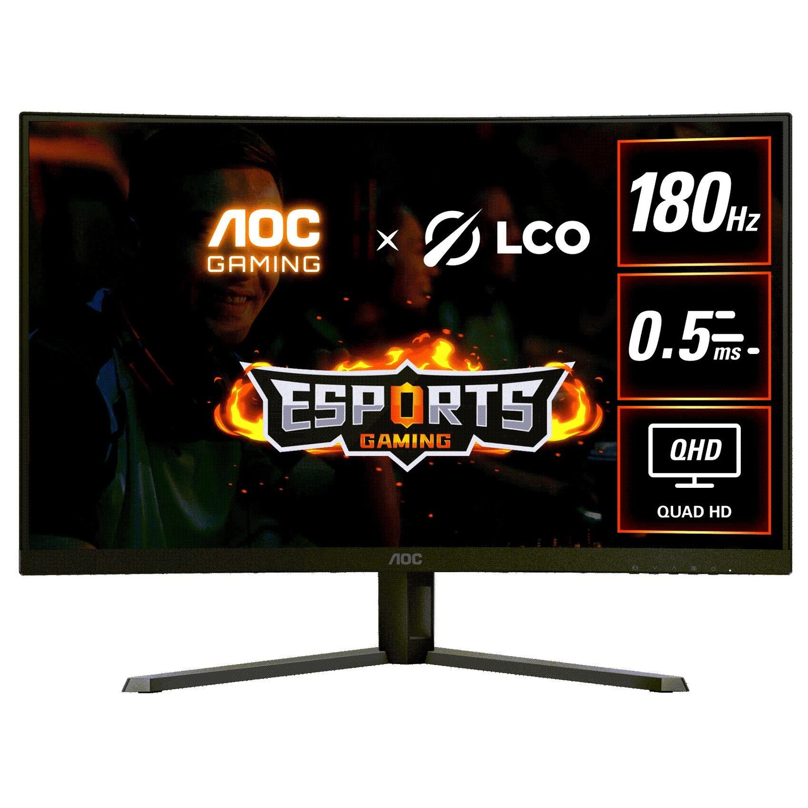 781896-Product-0-I-638617840849061290.jpg AOC CQ32G4E 31.5" QHD Fast VA 180Hz Curved Gaming Monitor - Image 1