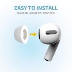 Comply Headphone Ear Tips for AirPods Pro 1 & 2 Gen (White) [Large] - Image 7
