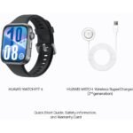 Huawei Fit 4 Matt Black Aluminium Case Watch (Black Fluoroelastomer Strap) - Image 11