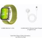 Huawei Fit 4 Pro Gold Aluminium Case Watch (Green Waven Sport Strap) - Image 11