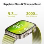 Huawei Fit 4 Pro Gold Aluminium Case Watch (Green Waven Sport Strap) - Image 4