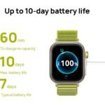 Huawei Fit 4 Pro Gold Aluminium Case Watch (Green Waven Sport Strap) - Image 5