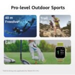 Huawei Fit 4 Pro Gold Aluminium Case Watch (Green Waven Sport Strap) - Image 6