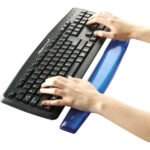Fellowes Crystal Keyboard Gel Wrist Rest (Blue) - Image 2