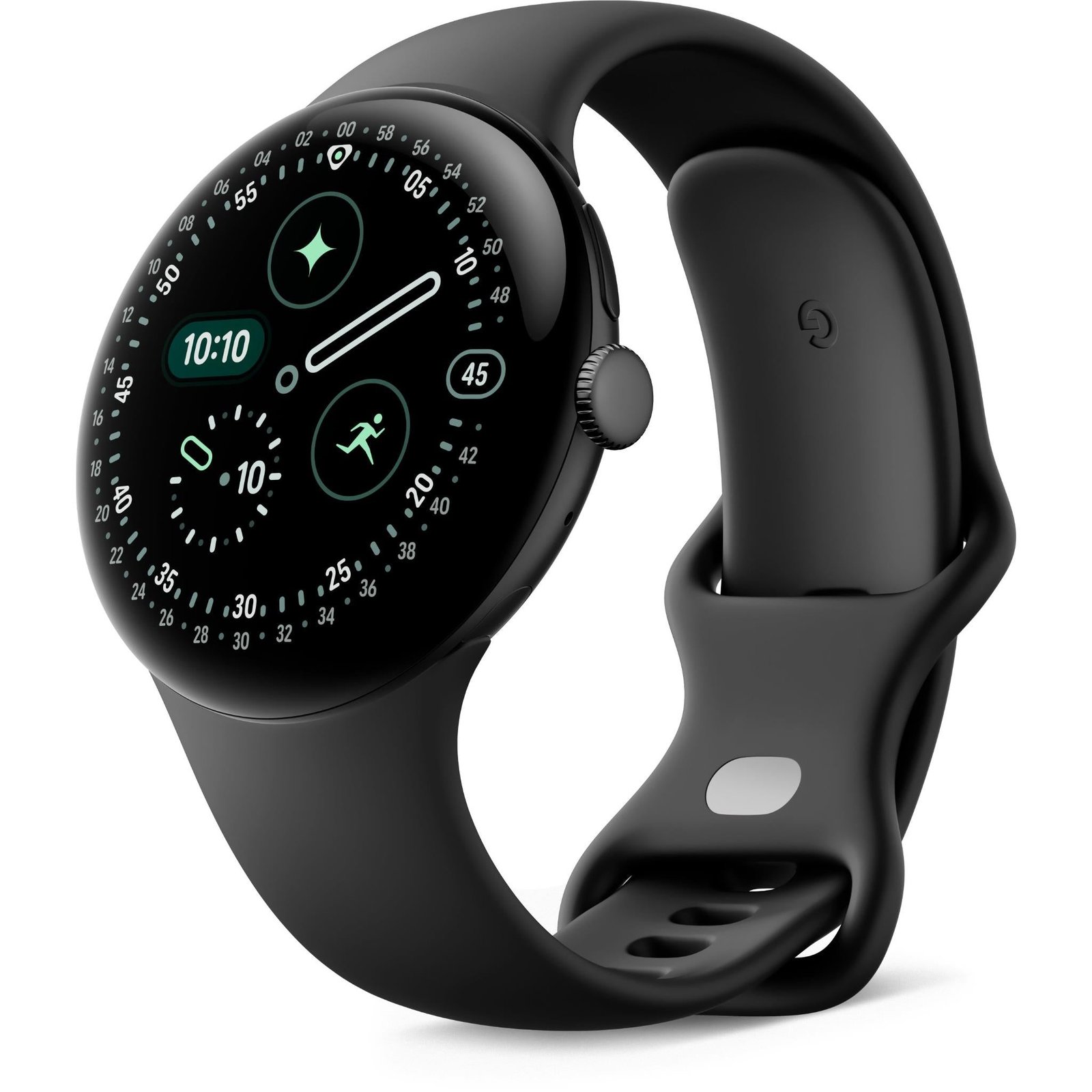 829981-Product-0-I-638907291604753567.jpg Google Pixel Watch 4 Wi-Fi 45mm (Matte Black with Obsidian Active Band) - Image 1