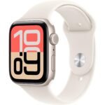 Apple Watch SE 3 44mm Starlight Aluminium Case GPS + Cellular Sport Band ( M/L) [2025]