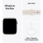 Apple Watch SE 3 44mm Starlight Aluminium Case GPS + Cellular Sport Band ( M/L) [2025] - Image 9