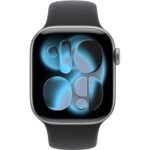 Apple Watch Series 11 42mm Space Grey Aluminium Case GPS Sport Band (M/L) [Black] - Image 2