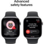 Apple Watch Series 11 46mm Space Grey Aluminium Case GPS Sport Band (M/L) [Black] - Image 6