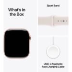 Apple Watch Series 11 46mm Rose Gold Aluminium Case GPS Sport Band (S/M) [Light Blush] - Image 9