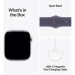 Apple Watch Series 11 46mm Silver Aluminium Case GPS Sport Band (M/L) [Purple Fog] - Image 9