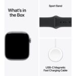 Apple Watch Series 11 42mm Space Grey Aluminium Case  GPS + Cellular Sport Band (S/M) [Black] - Image 9