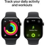 Apple Watch Series 11 42mm Slate Titanium Case GPS + Cellular Sport Band (M/L) [Black] - Image 4