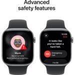 Apple Watch Series 11 46mm Space Grey Aluminium Case GPS + Cellular Sport Band (M/L) [Black] - Image 6