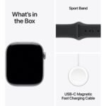 Apple Watch Series 11 46mm Space Grey Aluminium Case GPS + Cellular Sport Band (M/L) [Black] - Image 9