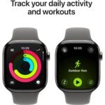 Apple Watch Series 11 46mm Natural Titanium Case GPS + Cellular Sport Band (S/M) [Stone Grey] - Image 4