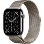 Apple Watch Series 11 46mm Natural Titanium Case GPS + Cellular Natural Milanese Loop (S/M)