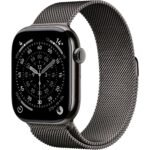 Apple Watch Series 11 46mm Slate Titanium Case GPS + Cellular Slate Milanese Loop (S/M)